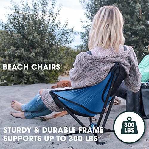 CLIQ Portable Chair - Lightweight Folding Chair for Camping - Supports 300 Lbs - Perfect for Outdoor Adventures - Sky Chair - 17