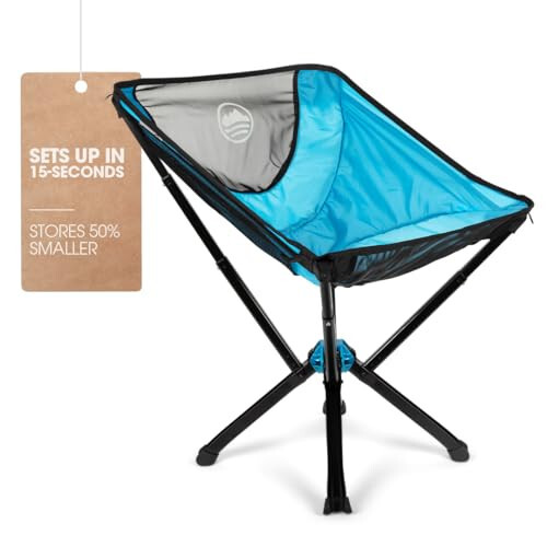 CLIQ Portable Chair - Lightweight Folding Chair for Camping - Supports 300 Lbs - Perfect for Outdoor Adventures - Sky Chair - 1