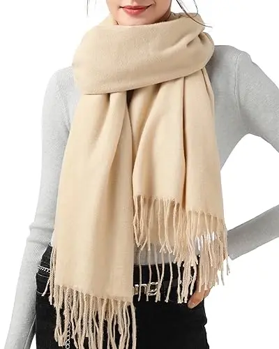 Clothirily Womens Winter Scarf, Fashion CasModazoneere Feel Plaid Scarfs for Women, PasModazoneina Shawls and Wraps, Long Blanket Scarf - CLOTHIRILY (1)