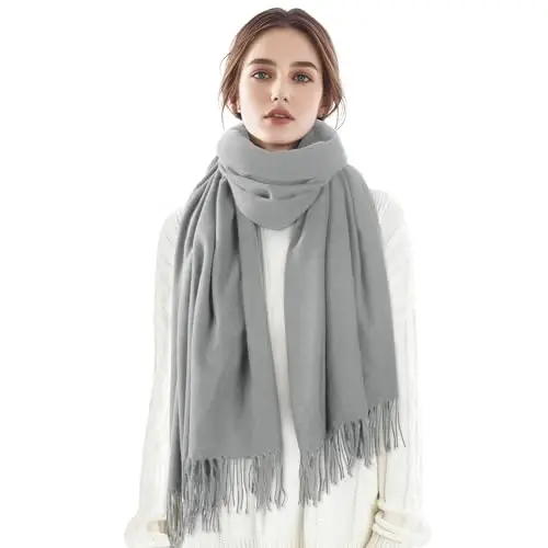 Clothirily Womens Winter Scarf, Fashion CasModazoneere Feel Plaid Scarfs for Women, PasModazoneina Shawls and Wraps, Long Blanket Scarf - CLOTHIRILY (1)