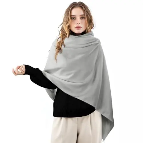 Clothirily Womens Winter Scarf, Fashion CasModazoneere Feel Plaid Scarfs for Women, PasModazoneina Shawls and Wraps, Long Blanket Scarf - 3