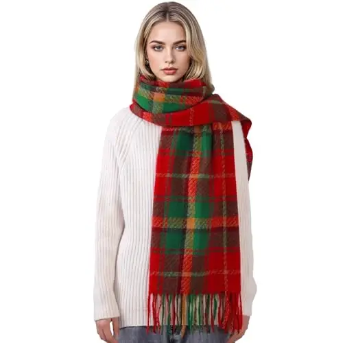 Clothirily Womens Winter Scarf, Fashion CasModazoneere Feel Plaid Scarfs for Women, PasModazoneina Shawls and Wraps, Long Blanket Scarf - 1