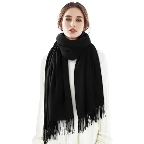 Clothirily Womens Winter Scarf, Fashion CasModazoneere Feel Plaid Scarfs for Women, PasModazoneina Shawls and Wraps, Long Blanket Scarf - 2