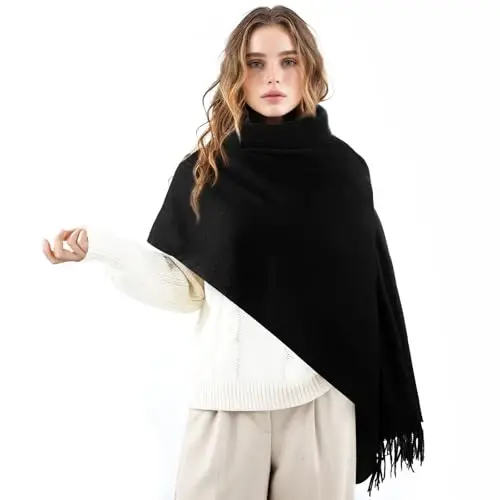 Clothirily Womens Winter Scarf, Fashion CasModazoneere Feel Plaid Scarfs for Women, PasModazoneina Shawls and Wraps, Long Blanket Scarf - 3