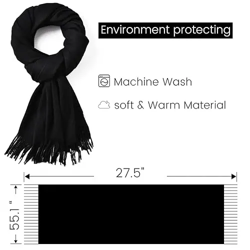 Clothirily Womens Winter Scarf, Fashion CasModazoneere Feel Plaid Scarfs for Women, PasModazoneina Shawls and Wraps, Long Blanket Scarf - 4