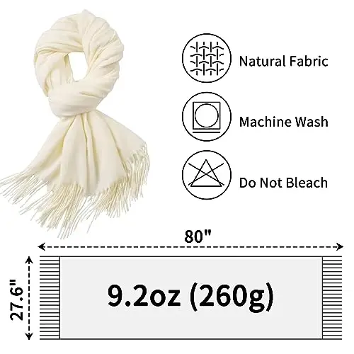 Clothirily Womens Winter Scarf, Fashion CasModazoneere Feel Plaid Scarfs for Women, PasModazoneina Shawls and Wraps, Long Blanket Scarf - 4