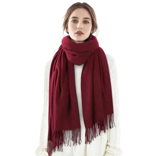 Clothirily Womens Winter Scarf, Fashion CasModazoneere Feel Plaid Scarfs for Women, PasModazoneina Shawls and Wraps, Long Blanket Scarf - CLOTHIRILY (1)