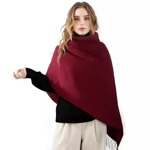 Clothirily Womens Winter Scarf, Fashion CasModazoneere Feel Plaid Scarfs for Women, PasModazoneina Shawls and Wraps, Long Blanket Scarf - 3