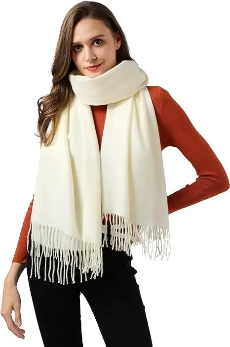 Clothirily Womens Winter Scarf, Fashion CasModazoneere Feel Plaid Scarfs for Women, PasModazoneina Shawls and Wraps, Long Blanket Scarf - 2