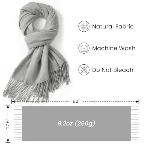 Clothirily Womens Winter Scarf, Fashion CasModazoneere Feel Plaid Scarfs for Women, PasModazoneina Shawls and Wraps, Long Blanket Scarf - 4