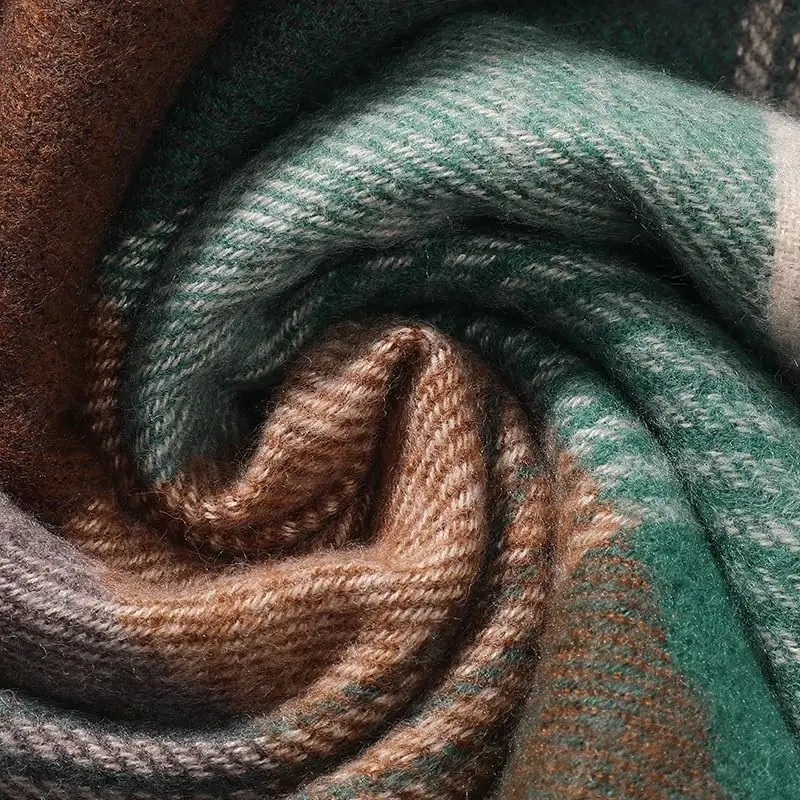 Clothirily Womens Winter Scarf, Fashion CasModazoneere Feel Plaid Scarfs for Women, PasModazoneina Shawls and Wraps, Long Blanket Scarf - 5