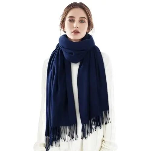 Clothirily Womens Winter Scarf, Oversized Long Blanket Plaid Shawl Wrap | Soft CasModazoneere Feel, Warm PasModazoneina Shawl and Wrap, Fashion Plaid Pattern with Tassel, Oversized Fit, Ideal Fall Winter Gift - Clothirily (1)