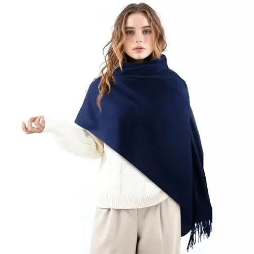 Clothirily Womens Winter Scarf, Oversized Long Blanket Plaid Shawl Wrap | Soft CasModazoneere Feel, Warm PasModazoneina Shawl and Wrap, Fashion Plaid Pattern with Tassel, Oversized Fit, Ideal Fall Winter Gift - 3