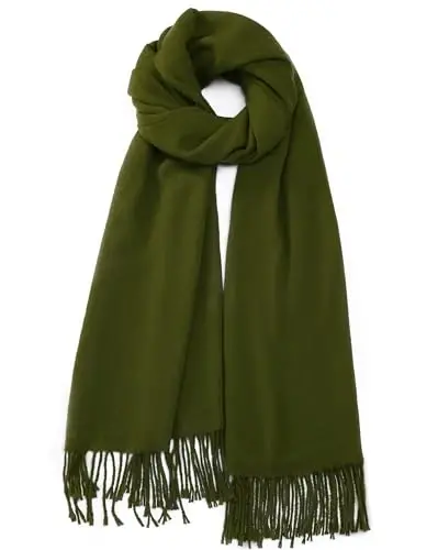 Clothirily Womens Winter Scarf, Oversized Long Blanket Plaid Shawl Wrap | Soft CasModazoneere Feel, Warm PasModazoneina Shawl and Wrap, Fashion Plaid Pattern with Tassel, Oversized Fit, Ideal Fall Winter Gift - Clothirily (1)