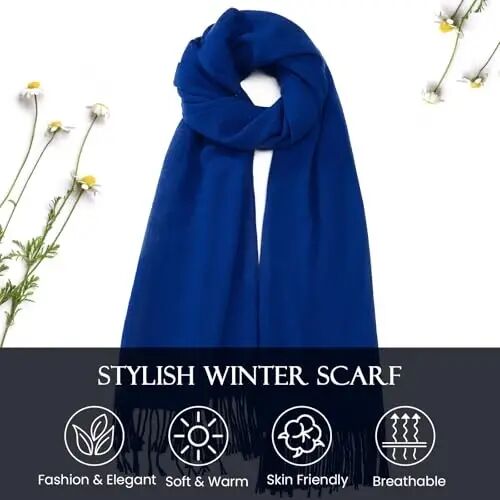 Clothirily Womens Winter Scarf, Oversized Long Blanket Plaid Shawl Wrap | Soft CasModazoneere Feel, Warm PasModazoneina Shawl and Wrap, Fashion Plaid Pattern with Tassel, Oversized Fit, Ideal Fall Winter Gift - 5