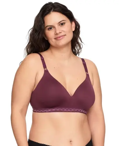 Cloud 9® Super Soft Wireless Lightly Lined Comfort Bra 1269 - Burgundy 