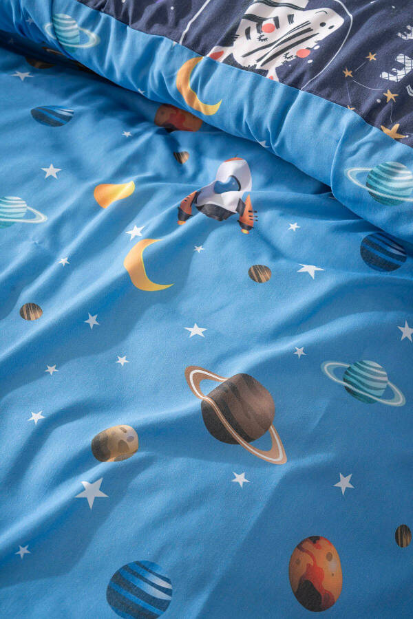 Clouds and Space Shuttle Double-Sided Children's Bed Set - 4