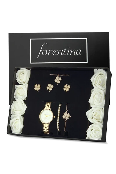 Clover Necklace Earrings Bracelet Ring Watch Gift Set Gift for Lover Gift for Mother Birthday Gift - FORENTINA