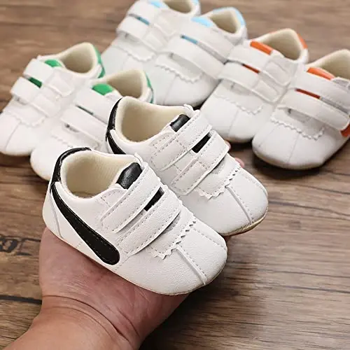 Clowora Baby Boys Girls Shoes Non-Slip Rubber Sole Sneakers Infant First Walking Toddler Crib Shoes Newborn Loafers Flats. - 5