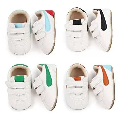 Clowora Baby Boys Girls Shoes Non-Slip Rubber Sole Sneakers Infant First Walking Toddler Crib Shoes Newborn Loafers Flats. - 6