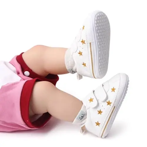 Clowora Baby Boys Girls Shoes Non-Slip Rubber Sole Sneakers Infant First Walking Toddler Crib Shoes Newborn Loafers Flats. - 2