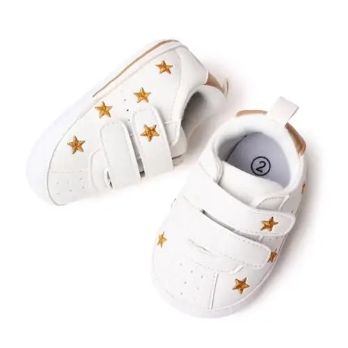 Clowora Baby Boys Girls Shoes Non-Slip Rubber Sole Sneakers Infant First Walking Toddler Crib Shoes Newborn Loafers Flats. - 3