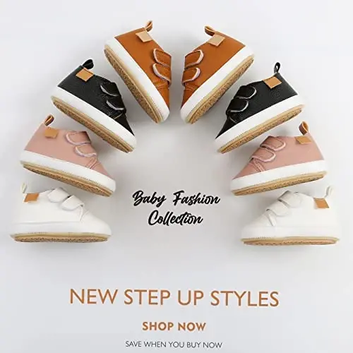 Clowora Baby Boys Girls Shoes Non-Slip Rubber Sole Sneakers Infant First Walking Toddler Crib Shoes Newborn Loafers Flats. - 6