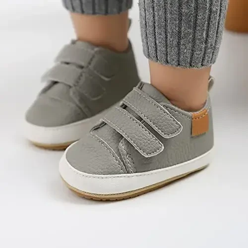 Clowora Baby Boys Girls Shoes Non-Slip Rubber Sole Sneakers Infant First Walking Toddler Crib Shoes Newborn Loafers Flats. - 2