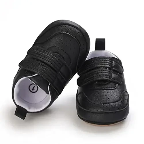 Clowora Baby Boys Girls Shoes Non-Slip Rubber Sole Sneakers Infant First Walking Toddler Crib Shoes Newborn Loafers Flats. - 4