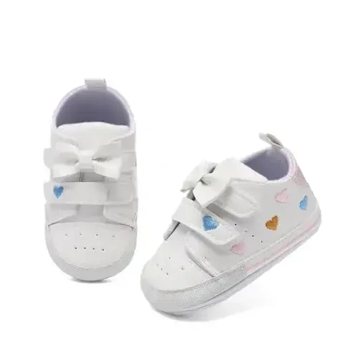 Clowora Baby Boys Girls Shoes Non-Slip Rubber Sole Sneakers Infant First Walking Toddler Crib Shoes Newborn Loafers Flats. - 2