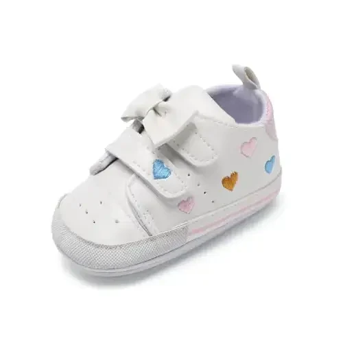 Clowora Baby Boys Girls Shoes Non-Slip Rubber Sole Sneakers Infant First Walking Toddler Crib Shoes Newborn Loafers Flats. - 4