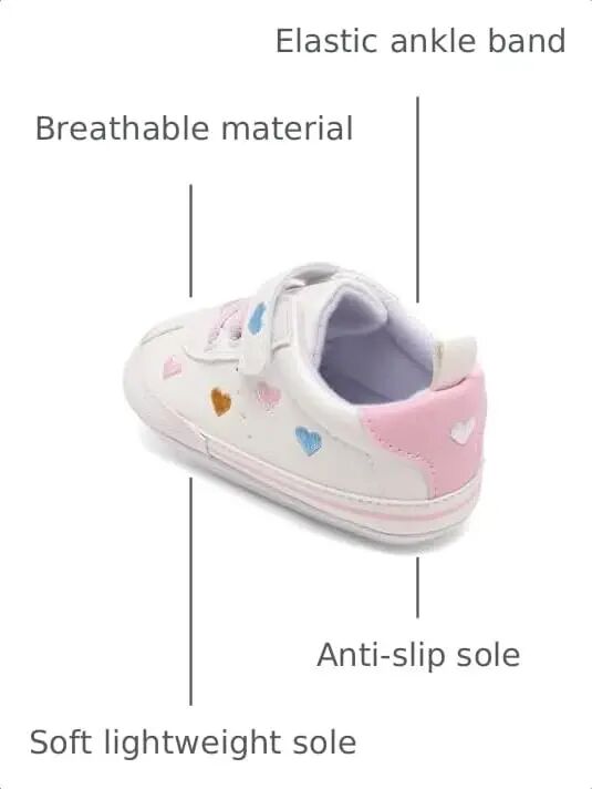 Clowora Baby Boys Girls Shoes Non-Slip Rubber Sole Sneakers Infant First Walking Toddler Crib Shoes Newborn Loafers Flats. - 1