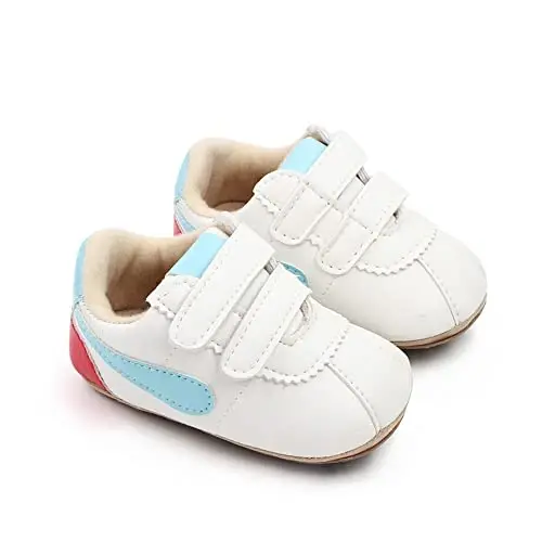 Clowora Baby Boys Girls Shoes Non-Slip Rubber Sole Sneakers Infant First Walking Toddler Crib Shoes Newborn Loafers Flats. - 3