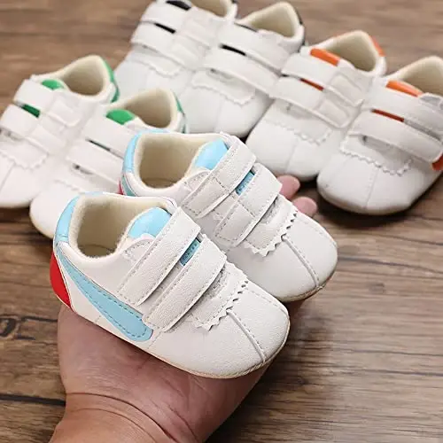Clowora Baby Boys Girls Shoes Non-Slip Rubber Sole Sneakers Infant First Walking Toddler Crib Shoes Newborn Loafers Flats. - 6
