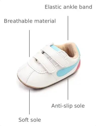 Clowora Baby Boys Girls Shoes Non-Slip Rubber Sole Sneakers Infant First Walking Toddler Crib Shoes Newborn Loafers Flats. 