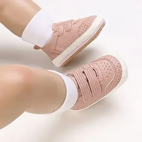 Clowora Baby Boys Girls Shoes Non-Slip Rubber Sole Sneakers Infant First Walking Toddler Crib Shoes Newborn Loafers Flats. - 6