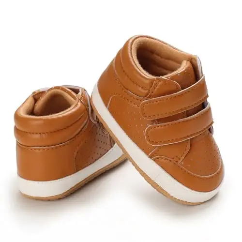 Clowora Baby Boys Girls Shoes Non-Slip Rubber Sole Sneakers Infant First Walking Toddler Crib Shoes Newborn Loafers Flats. - 5