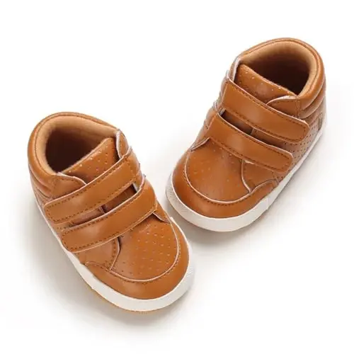 Clowora Baby Boys Girls Shoes Non-Slip Rubber Sole Sneakers Infant First Walking Toddler Crib Shoes Newborn Loafers Flats. - 6