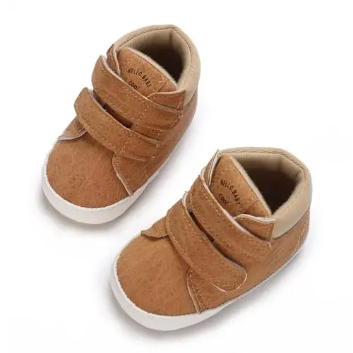 Clowora Baby Boys Girls Shoes Non-Slip Rubber Sole Sneakers Infant First Walking Toddler Crib Shoes Newborn Loafers Flats. - 4