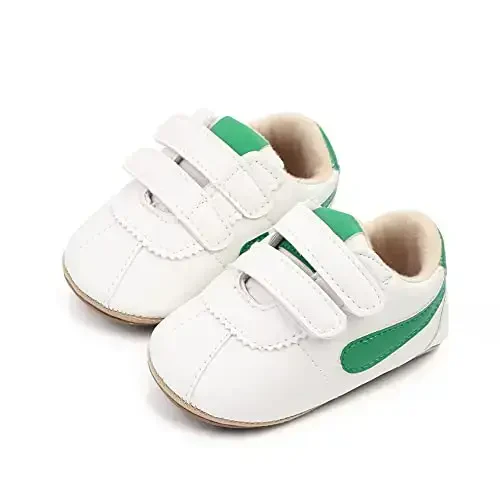 Clowora Baby Boys Girls Shoes Non-Slip Rubber Sole Sneakers Infant First Walking Toddler Crib Shoes Newborn Loafers Flats. - 2