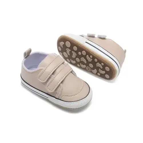 Clowora Baby Boys Girls Shoes Non-Slip Rubber Sole Sneakers Infant First Walking Toddler Crib Shoes Newborn Loafers Flats. - 3