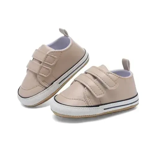 Clowora Baby Boys Girls Shoes Non-Slip Rubber Sole Sneakers Infant First Walking Toddler Crib Shoes Newborn Loafers Flats. - 4