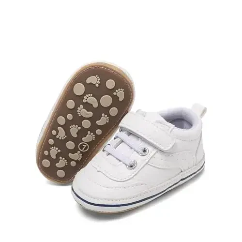 Clowora Baby Boys Girls Shoes Non-Slip Rubber Sole Sneakers Infant First Walking Toddler Crib Shoes Newborn Loafers Flats. 