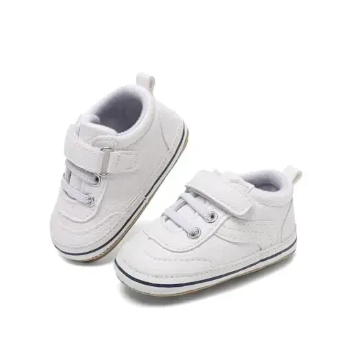 Clowora Baby Boys Girls Shoes Non-Slip Rubber Sole Sneakers Infant First Walking Toddler Crib Shoes Newborn Loafers Flats. - 3