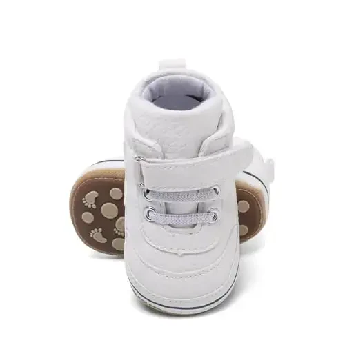 Clowora Baby Boys Girls Shoes Non-Slip Rubber Sole Sneakers Infant First Walking Toddler Crib Shoes Newborn Loafers Flats. - 2