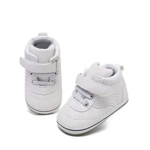 Clowora Baby Boys Girls Shoes Non-Slip Rubber Sole Sneakers Infant First Walking Toddler Crib Shoes Newborn Loafers Flats. - 3