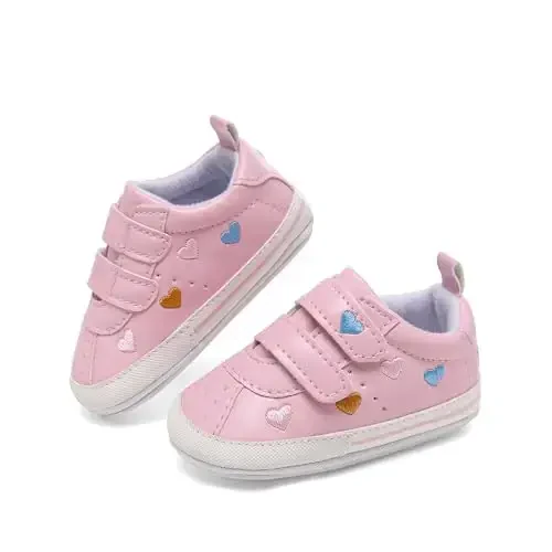 Clowora Baby Boys Girls Shoes Non-Slip Rubber Sole Sneakers Infant First Walking Toddler Crib Shoes Newborn Loafers Flats. - 3