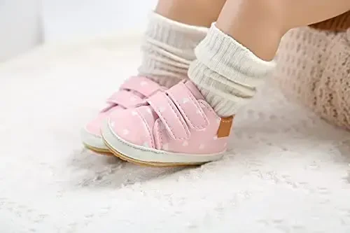 Clowora Baby Boys Girls Shoes Non-Slip Rubber Sole Sneakers Infant First Walking Toddler Crib Shoes Newborn Loafers Flats. - 6