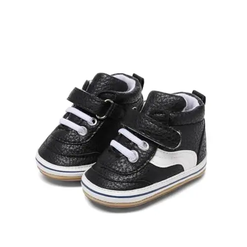 Clowora Baby Boys Girls Shoes Non-Slip Rubber Sole Sneakers Infant First Walking Toddler Crib Shoes Newborn Loafers Flats. - 2