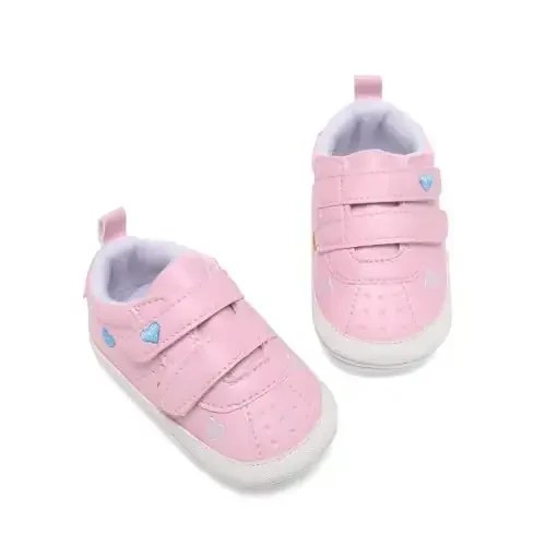 Clowora Baby Boys Girls Shoes Non-Slip Rubber Sole Sneakers Infant First Walking Toddler Crib Shoes Newborn Loafers Flats. - 5